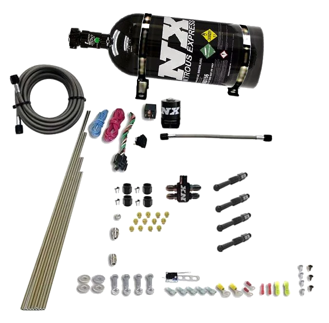 Zestaw Nitro Nitrous Express czarna butla NX 93046-10B Suchy bezpośredni  4 CYL