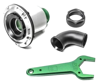 Remove Mount Vented Female Dry Break 1.5in Elbow Radium Engineering