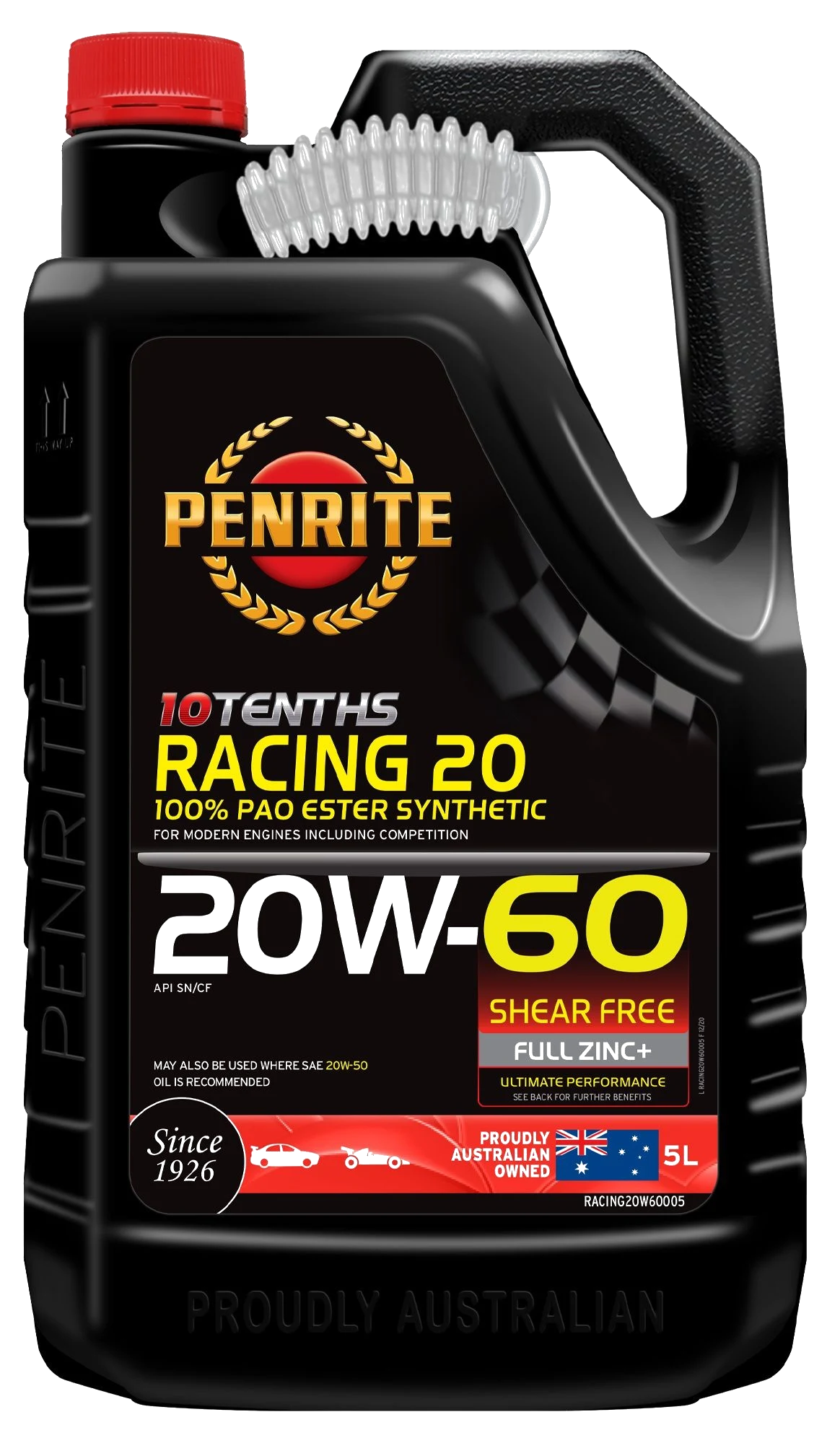 Olej silnikowy Penrite Racing 10 20W60 PAO ESTER Full Synthetic 5L