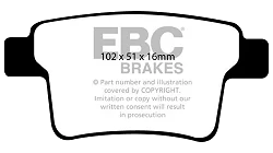 DP1731 Klocki hamulcowe ULTIMAX2 EBC Brakes Ford Mondeo Saloon Mk3 Mondeo Estate Mk3 Mondeo Hatchback Mk3 Jaguar X Type Mondeo Estate Mk3 ST220 Mondeo Hatchback Mk3 ST220 Mondeo Saloon Mk3 S