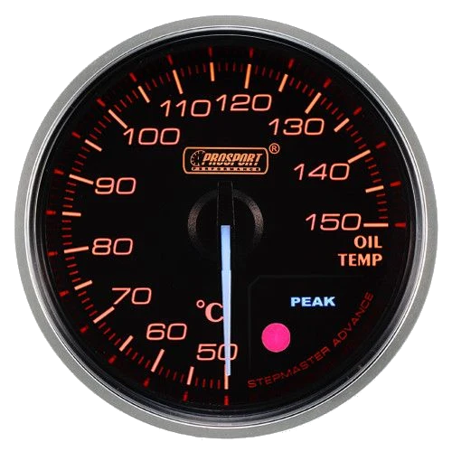 Wskaźnik Prosport Premium temperatura oleju 60mm bursztynowy