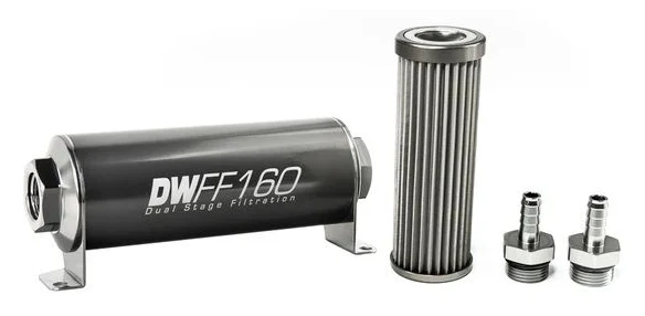 DeatschWerks In-Line Fuel Filter Kit 3/8IN 40 Micron 160mm