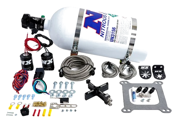 4150 Covert Crossbar Plate System Stage 6 50-300Hp with 10Lb Bottle Nitrous Express NX 63041-10