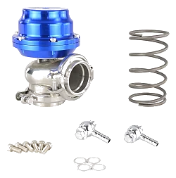 Wastegate JR.Spec V-BAND 40mm niebieski