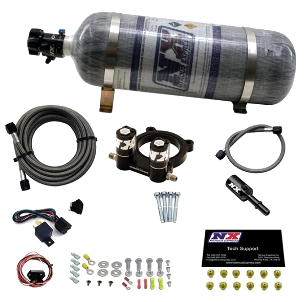 Nitrous Plate System with 12Lb Carbon Bottle for Ford 4-cyl Ecoboost 2.3L Nitrous Express NX 20954-10