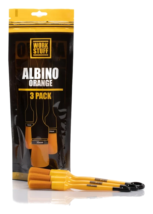 WORK STUFF Detailing Brush Albino Orange 3-Pack