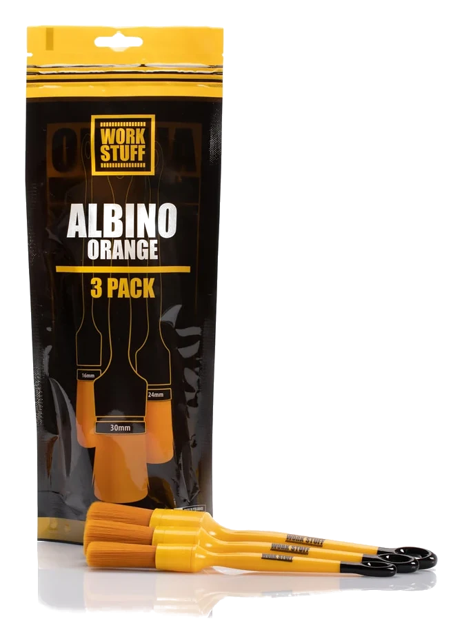 WORK STUFF Detailing Brush Albino Orange 3-Pack