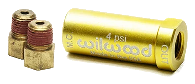 Wilwood 260-15366 Złoty aluminiowy zawór ciśnieniowy hamulca resztkowego 4 PSI
