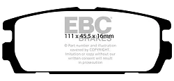 DP1565 Klocki hamulcowe ULTIMAX2 EBC Brakes Hyundai Terracan