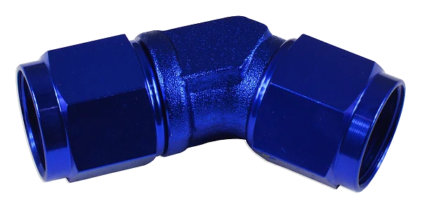 AN4 45' Nypel adapter żeńsko-żeński JIC Niebieski