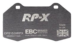 DP81539RPX Sportowe klocki hamulcowe RP-X Racing EBC Brakes Alpine A110 A110 S Chevrolet HHR Opel Corsa D OPC Corsa E OPC Renault Clio Mk3 Megane Coupe Mk3 VAUXHALL Corsa D VXR Corsa E VXR C