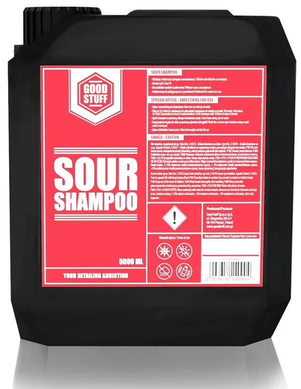 GOOD STUFF Sour Shampoo kwaśne pH bezpieczny dla wosków i powłok 5l 5000ml
