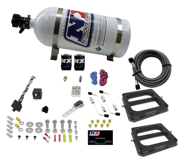 Dual 4500 Conventional Plate System Gasoline Pro-Power 100-500Hp with 10Lb Bottle Nitrous Express NX 50270-10