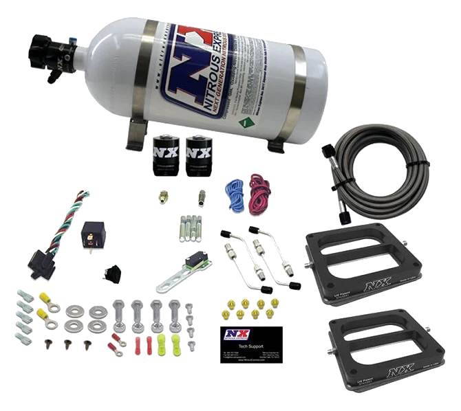 Dual 4500 Conventional Plate System Gasoline Pro-Power 100-500Hp with 10Lb Bottle Nitrous Express NX 50270-10