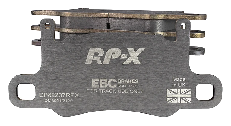 DP82207RPX Sportowe klocki hamulcowe RP-X Racing EBC Brakes Porsche 911 991 Cayman 981 Cayman 718 Porsche 911 991 911 991/2 911 991 GT3 911 991/2 GT3 911 991/2 GT3 RS Cayman 981 GT4 Cayman 7
