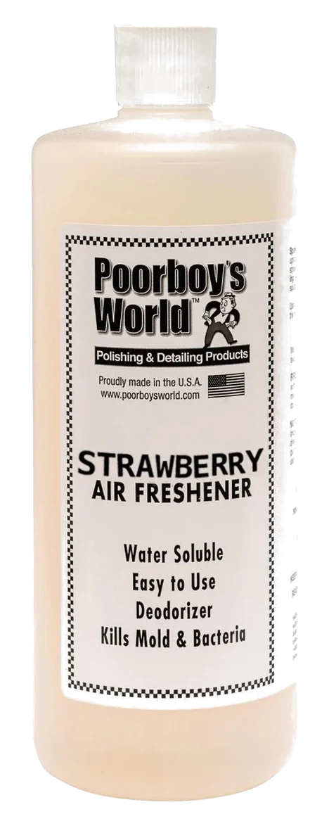 POORBOY'S WORLD Air Freshener - Strawberry zapach do auta odświeżacz powietrza o zapachu truskawkowym 946ml