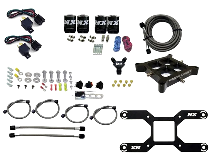 4150 Billet Crossbar Plate System Dual Stage 100-1000Hp without Bottle Nitrous Express NX 66042-00