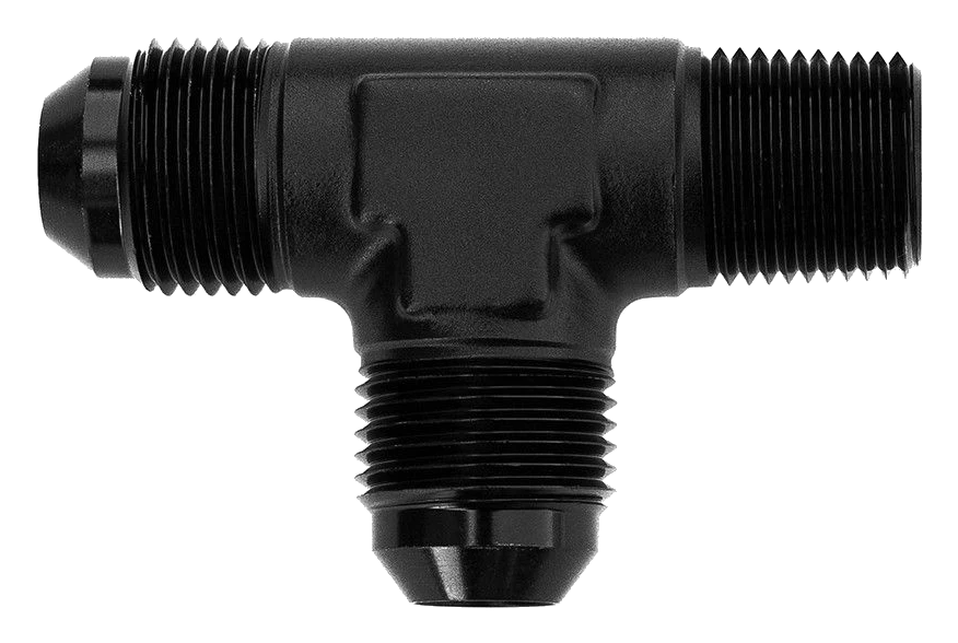 Adapter Trójnik Męski/Męski/Męski AN4 -AN4-1/8 NPT Czarny