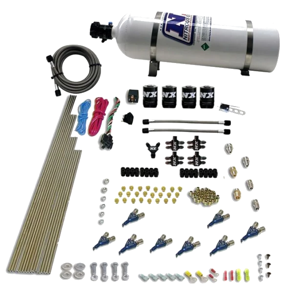 8-Cyl Direct Port Nitrous System EFI Gasoline (200-500Hp) 15LB Nitrous Express NX 80001EFI-15