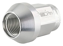 Kuta nakrętka aluminiowa do kół FMIC.Pro M12x1.25 Srebrna 1 szt.  stożkowa przelotowa 7075-T6