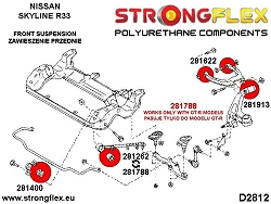 281400B: Tuleja stabilizatora przedniego Nissan 200SX S14 - 281400B_27mm