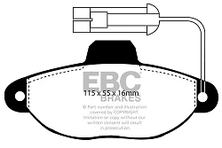 DP945 Klocki hamulcowe ULTIMAX2 EBC Brakes Fiat Panda Punto Punto Selecta Fiat COMMERCIAL Punto Van ZASTAVA 1