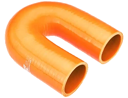Kolanko silikonowe 180' 41mm Pomarańczowy