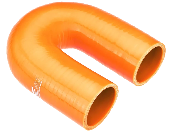 Kolanko silikonowe 180' 51mm Pomarańczowy