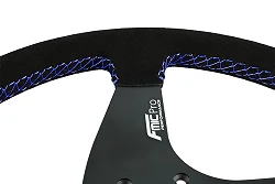 Kierownica sportowa FMIC.Pro Classic zamszowa 350mm odsadzenie 33mm niebieska