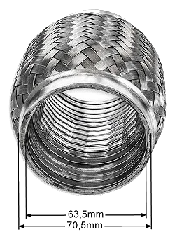 Łącznik elastyczny wydechu 63mm 150 mm