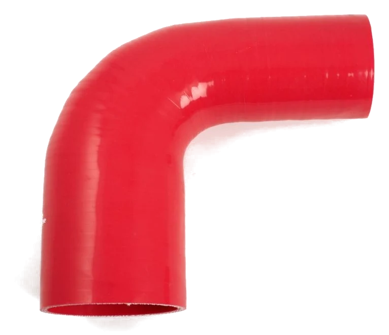 Wąż silikonowy czerwony 90 stopni 3 - 4" (76 - 102mm)