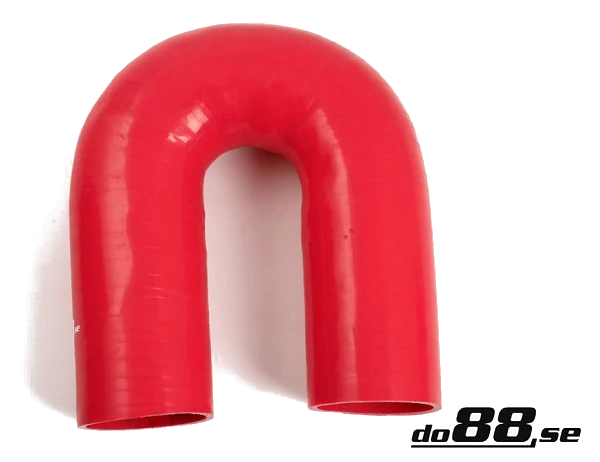 Wąż silikonowy czerwony 180 stopni 3" (76mm)