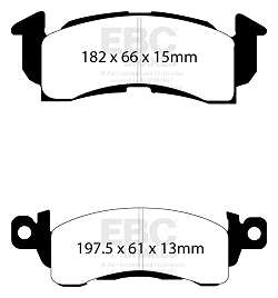 DP51145NDX Klocki hamulcowe BLUESTUFF NDX EBC Brakes BUICK Apollo Centurion Century Electra Gransport Le Sabre RWD Regal Riviera Roadmaster Skylark Sportwagon Wildcat Cadillac Calais Deville
