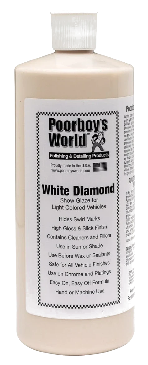 POORBOY'S WORLD White Diamond Show Glaze politura do jasnych lakierów efekt mokrego lakieru 946ml