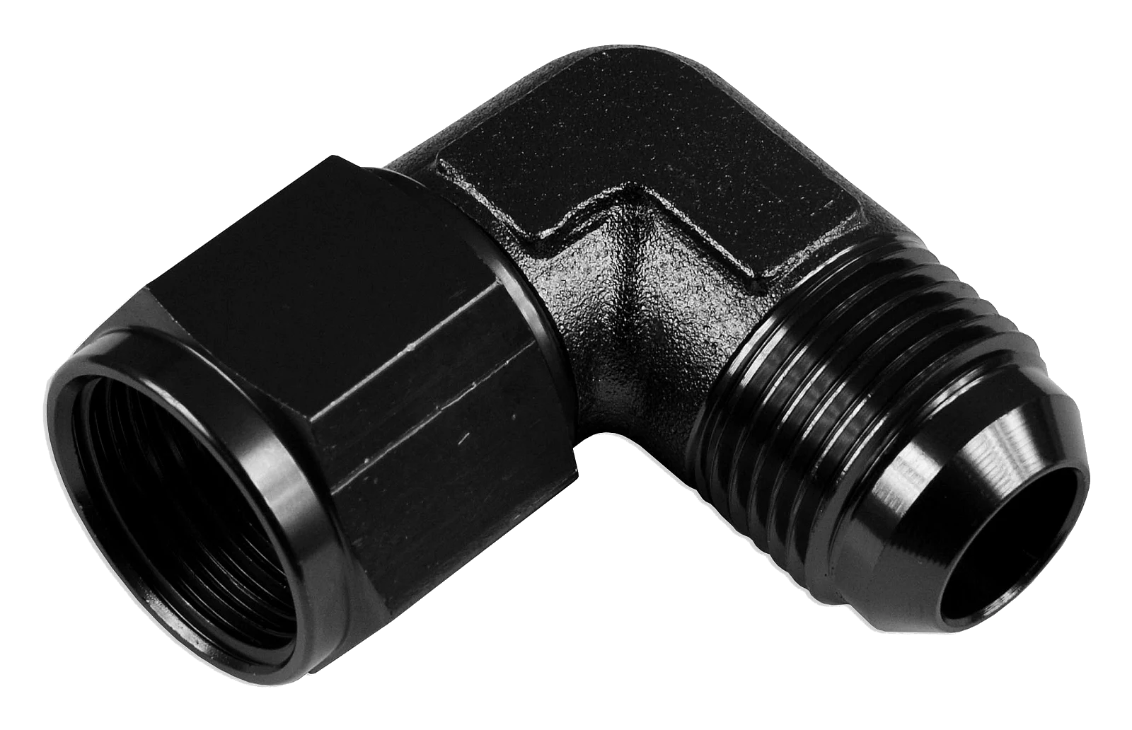 AN4 90' Nypel adapter żeńsko-męski JIC Czarny