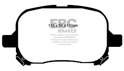 DP31133C Klocki hamulcowe REDSTUFF EBC Brakes Lexus ES300 Toyota Avalon Camry Solara See also Camry Solara