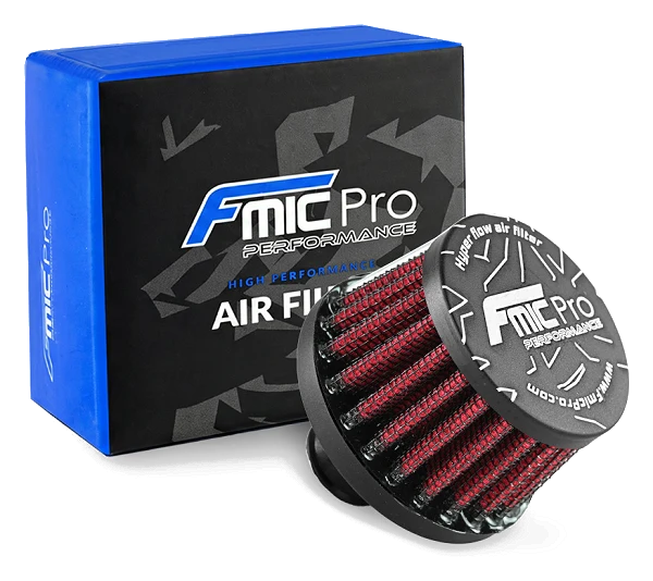 Stożkowy filtr odmy FMIC.Pro średnica montażowa 12mm czerwony