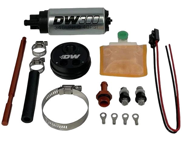 DeatschWerks In-Tank Pump Adatper and DW300 340 lph Fuel Pump for 2.5L Surge Tank