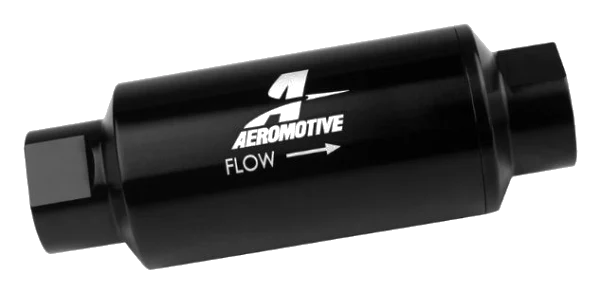 40 Micron Black Fuel Filter with ORB-10 Ports Stainless Mesh Element Aeromotive