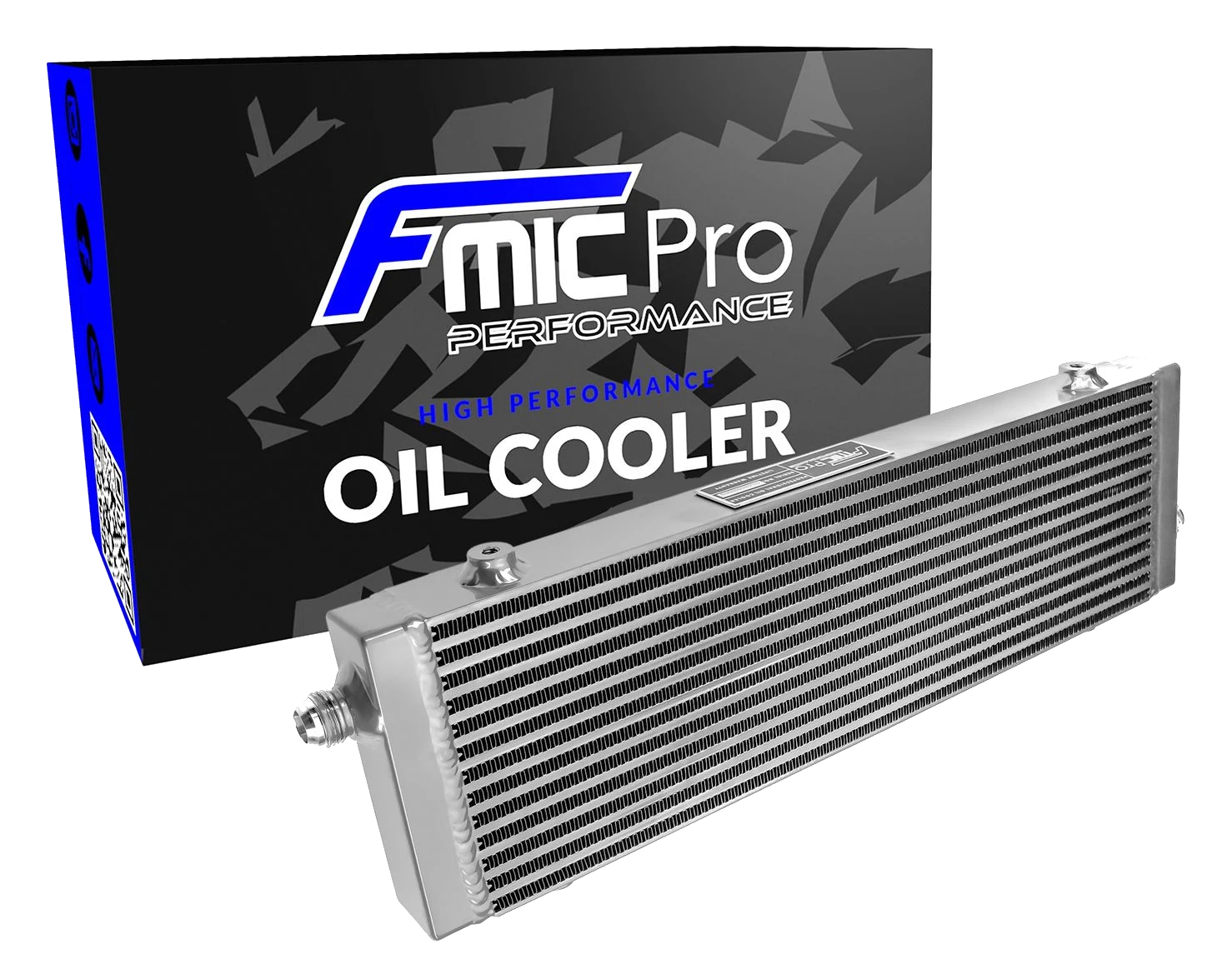 Chłodnica oleju FMIC.Pro 470x140x40 asymetryczne wloty srebrna
