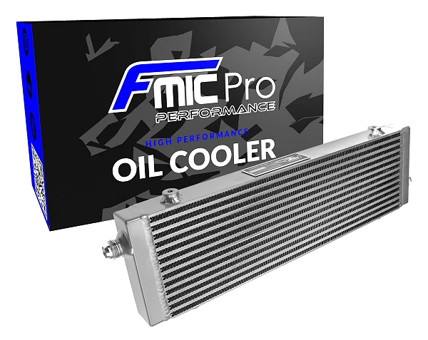 Chłodnica oleju FMIC.Pro 470x140x40 asymetryczne wloty srebrna