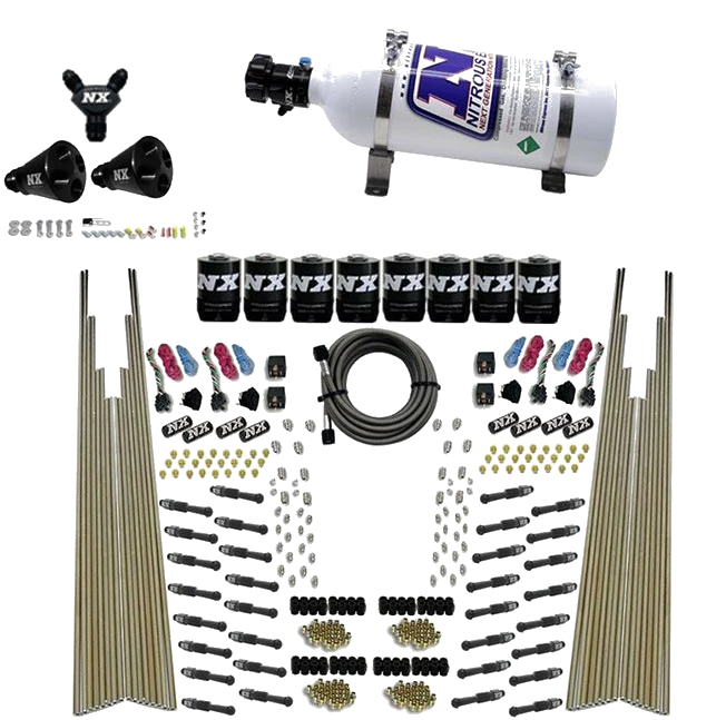 Four Stage 8-Cyl Dry Direct Port Nitrous System 5LB Nitrous Express NX 93306-05