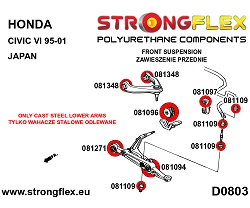 086096B: Zestaw zawieszenia przedniego Honda Civic VI 1995-2000 Japan