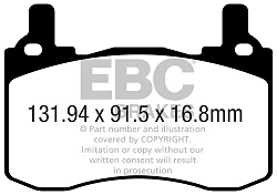 DP22357 Klocki hamulcowe GREENSTUFF EBC Brakes GENESIS G70 GENESIS G70 G70 Shooting Brake KIA Stinger