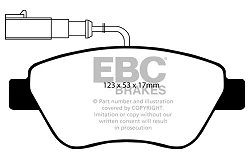 DP1384/2 Klocki hamulcowe ULTIMAX2 EBC Brakes Alfa Romeo Citroen Nemo Multispace Citroen COMMERCIAL Nemo Fiat 500 Bravo Fiorino Combi Punto Evo Qubo Fiat COMMERCIAL Fiorino Peugeot Bipper Te