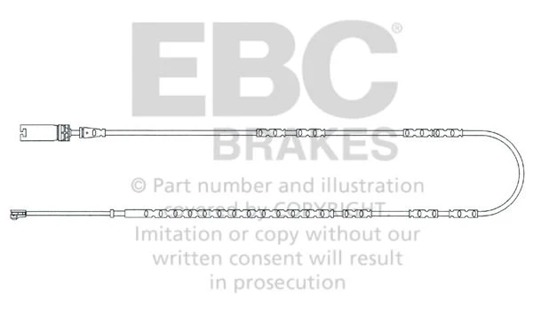 EFA137 Czujnik zużycia klocków hamulcowych EBC Brakes BMW 1 Series E81 118 1 Series E81 120 1 Series E81 123 1 Series E81 130 1 Series E82 Coupe 118 1 Series E82 Coupe 120 1 Series E82 Coupe