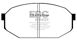 DP433 Klocki hamulcowe ULTIMAX2 EBC Brakes Mitsubishi Galant Lancer Sapporro Starion