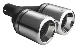 Uniwersalna końcówka tłumika okrągła 100mm długość 230mm średnica montażowa 55mm - N2-17-1/55