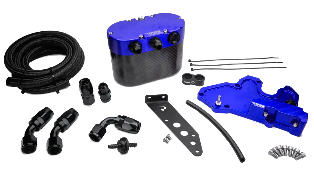 Carbon Oil Catch Can Kit RTMG Performance for VW Golf R MK8 / Cupra 2.0 TSI EA888.4 Blue