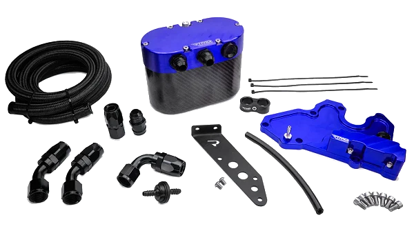 Carbon Oil Catch Can Kit RTMG Performance for VW Golf R MK8 / Cupra 2.0 TSI EA888.4 Blue